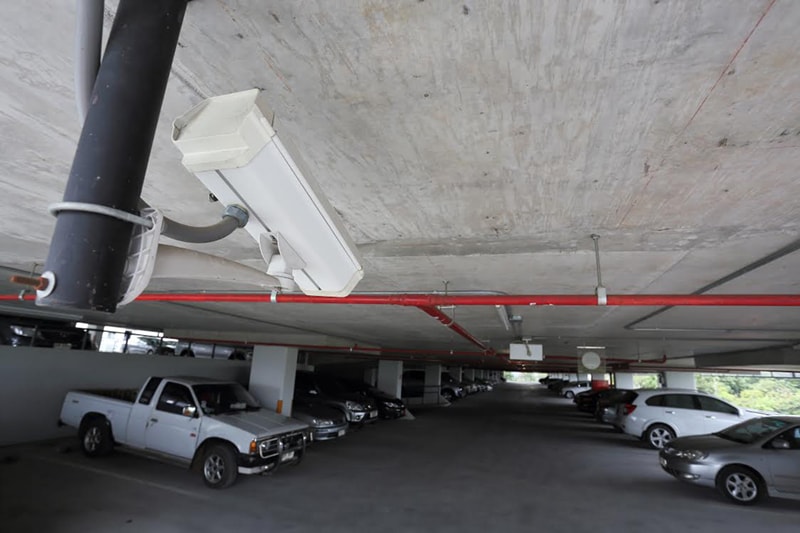 Установка систем видеонаблюдения на парковке